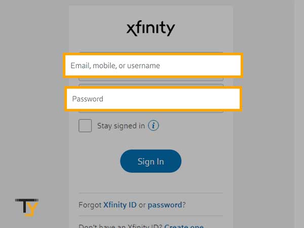 Comcast.net sign in page