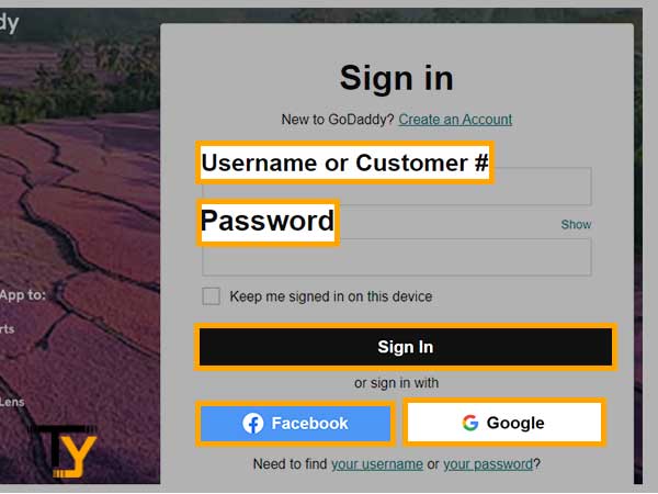 Username or Customer #