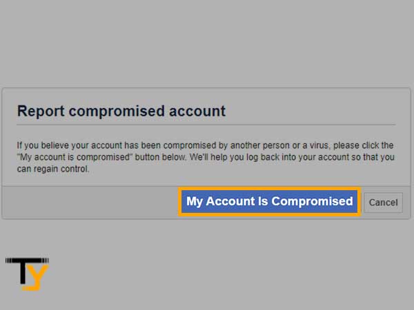 Click on ‘My Account Is Compromised’ on Facebook.com/hacked page