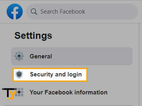 Click on ‘Security and login'