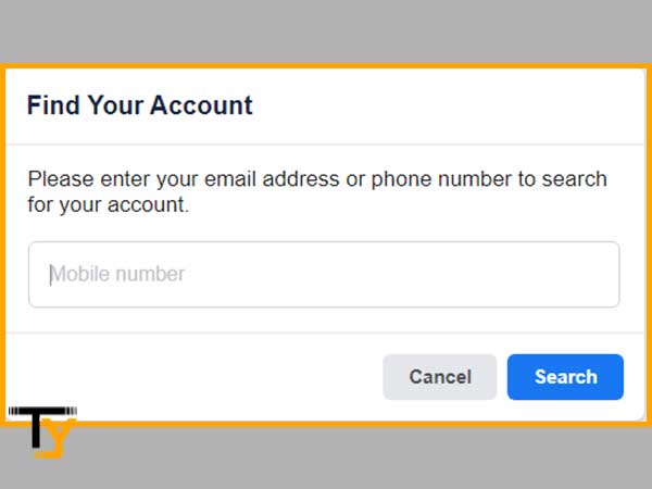 Enter your ‘Facebook Username’ and click on ‘Search'