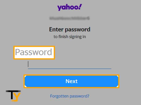 Enter “Password” and click on “Next”
