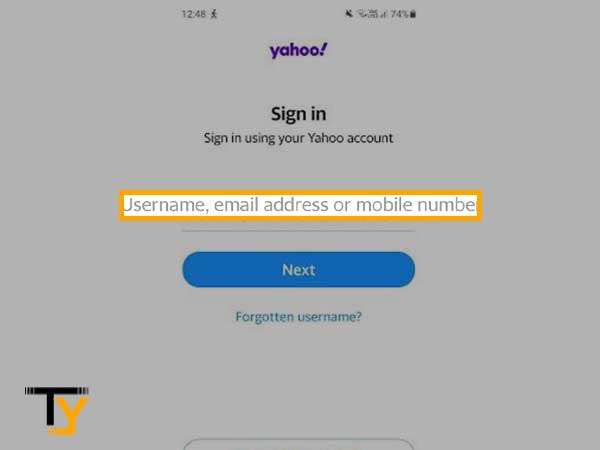 Enter “Username, Email Address or Mobile Number” and click on “Next”