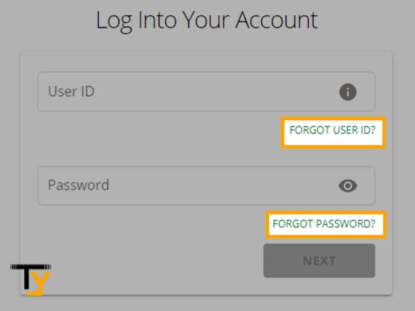 Click on ‘Forgot User ID’ or ‘Forgot Password’ if you don’t remember the correct username or password