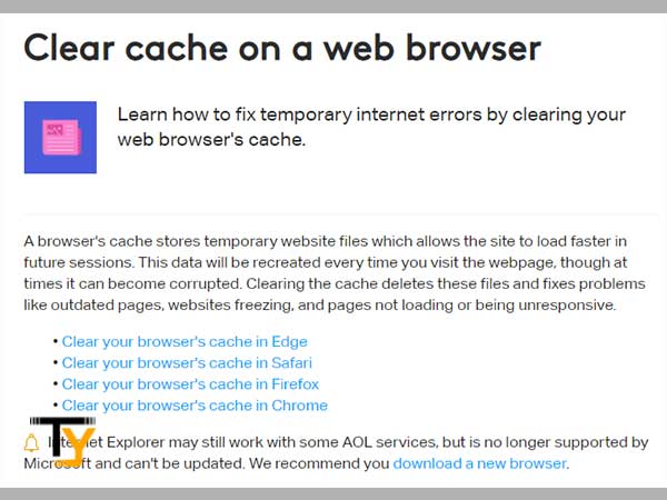 Clear Cache of your Respective Web Browser