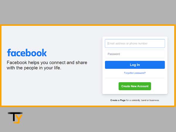  Go to the Facebook login page