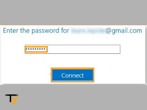 Enter your Gmail account ‘Password’ or app-specific password that you used to login to your Gmail account