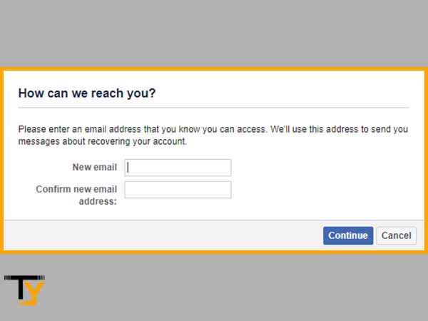 Enter a new ‘Email ID’ or ‘Phone Number’ you have access to and click on the ‘Continue’ button