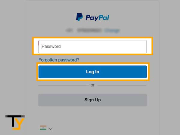 Input your ‘Password’ and tap on the ‘Login’ button