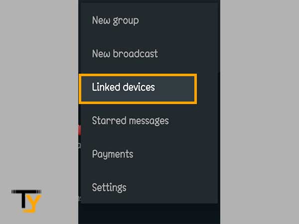 Tap on the Linked Devices option