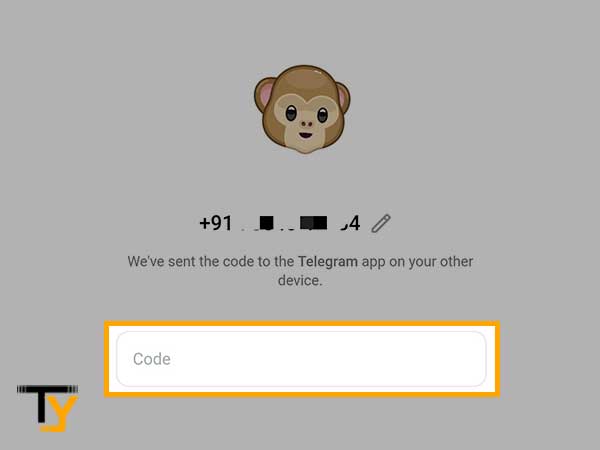 Enter the ‘Verification Code’ received from Telegram