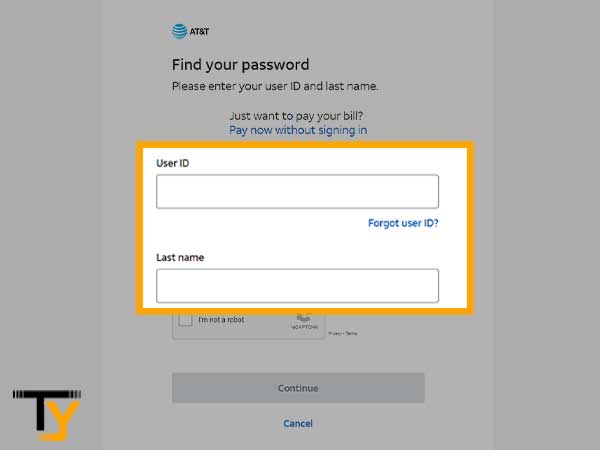 Enter your ‘Email Address’ in the User ID field and your ‘Last Name’ in the Last Name field