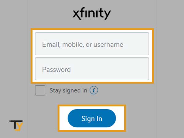 Enter your ‘Xfinity ID, Password’ and hit the ‘Sign In’ button