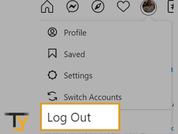 Click on the ‘Log Out’ option to logout of your Instagram account