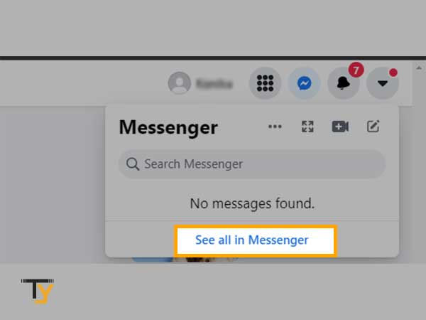 Click on the ‘See all in Messenger’ option