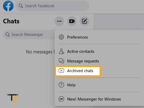 Select the ‘Archive Chats’ option