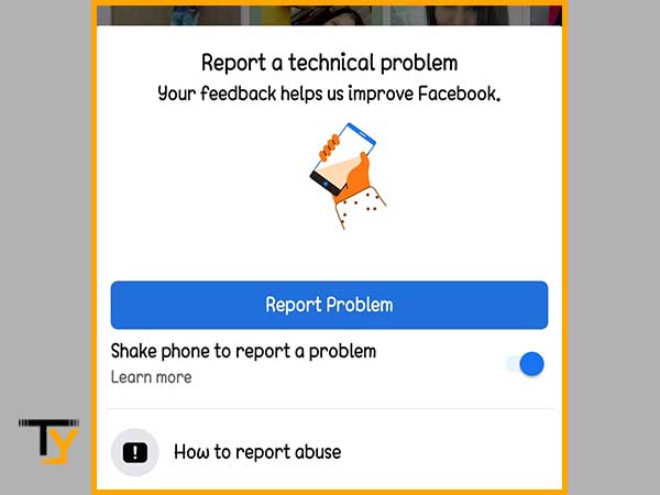 Report a problem when Facebook is not responding