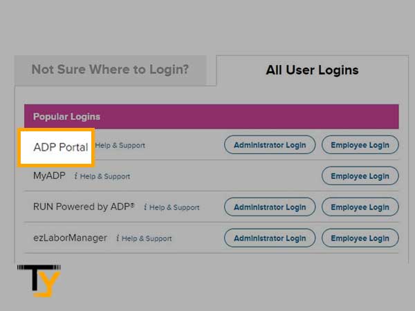Select the ‘DP Portal’ from the ‘User Logins’ option.