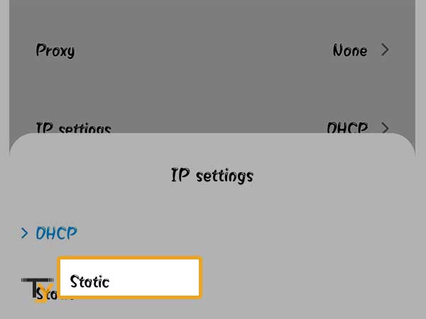 Change IP settings from DHCP to Static.