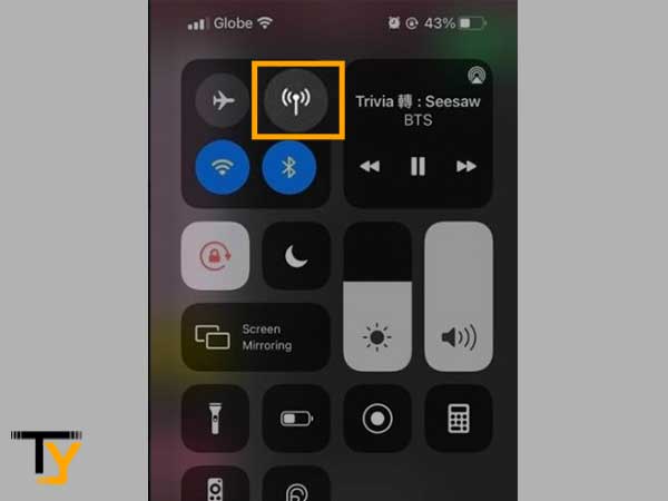 Tap on the Audio output button in the Control Center