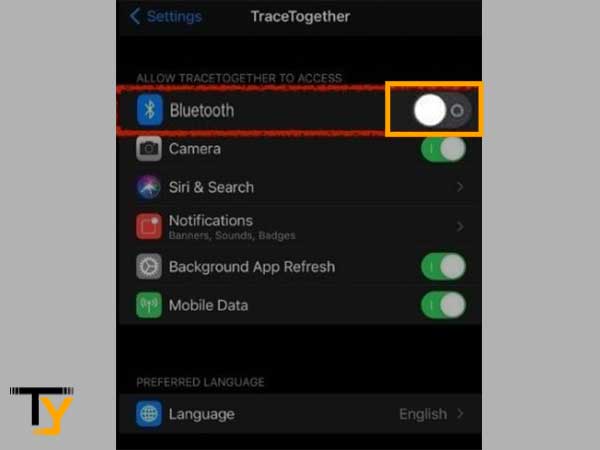 Tap on the toggle to switch on the Bluetooth