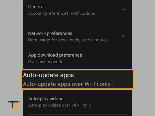 Select the Auto-update apps option.
