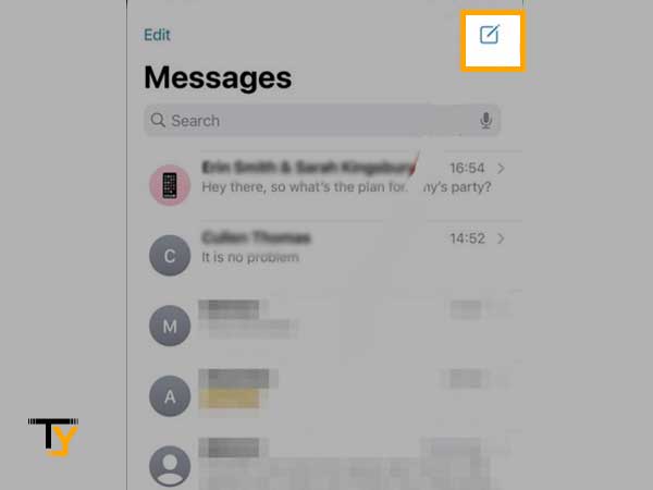 Tap on the Compose Message option