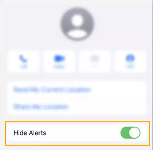 Turn On the Hide Alerts option