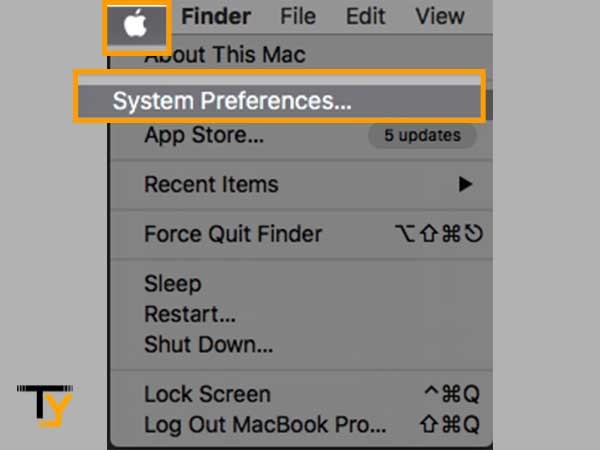 Click on Apple menu and select System Preferences