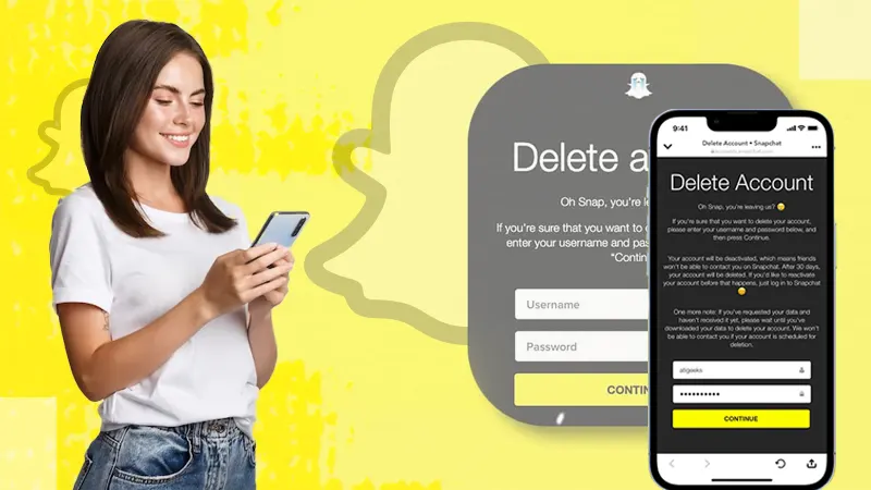 Snapchat Delete account