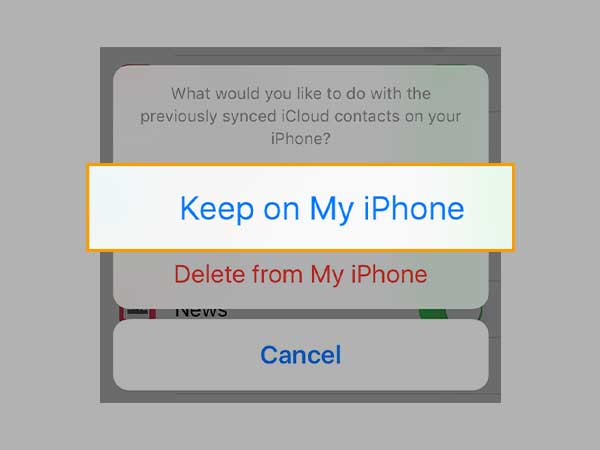 Select Keep on My iPhone option.