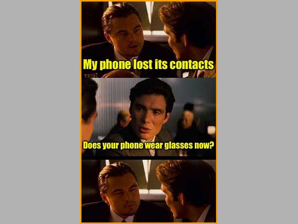 Lost iPhone contacts