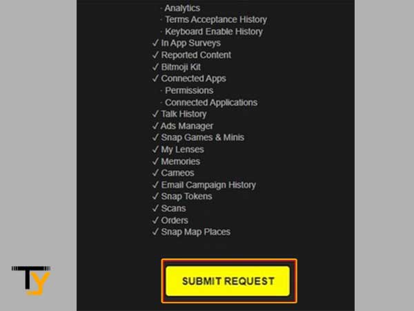 Click on the Submit Request button.