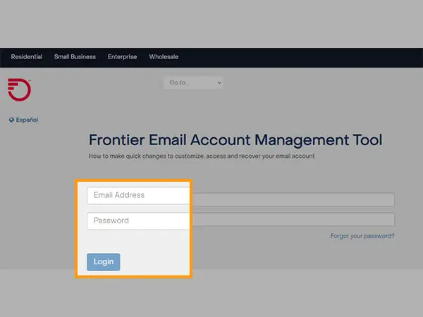 Fill in your email address and password, and click Login