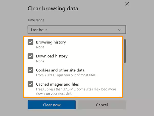 Clear Browsing Data (Cache, Cookies & History)