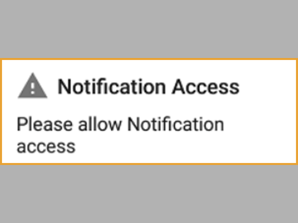 Allow Notification Access