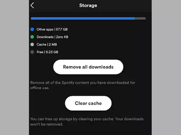 Clear Cache on Spotify