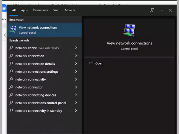 Open View Network Connections