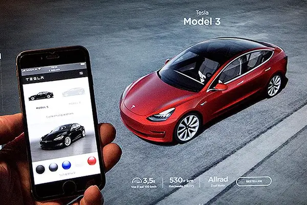 Vehicle controlling application of Tesla