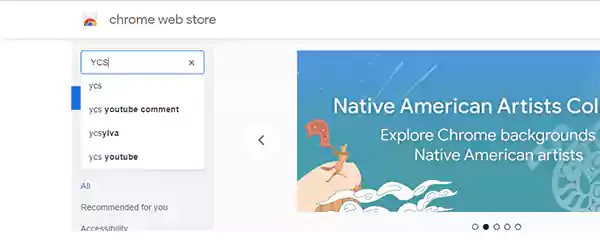 Searching extension on store search box