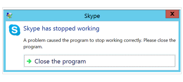 Skype Stopped Working Error