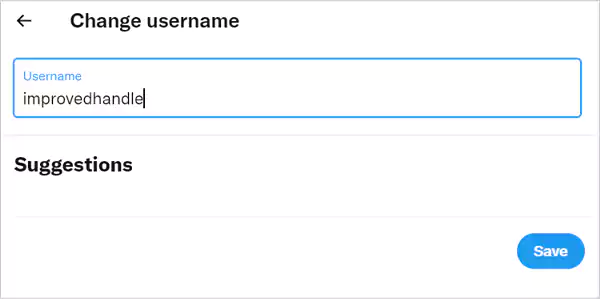 write your new username