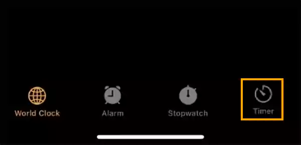 Open the Clock app and tap on ‘Timer’ option