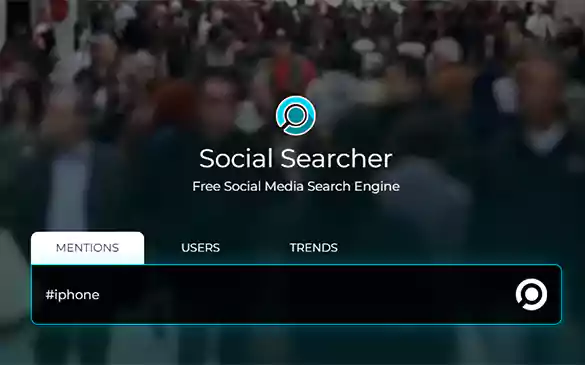 Social Searcher layout