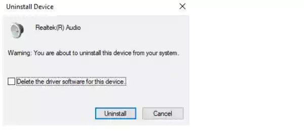 uninstall audio driver windows 11