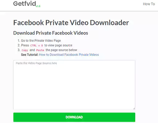 Getfvid Facebook Private Video Downloader