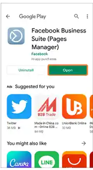 Open the “Meta Business Suite” app