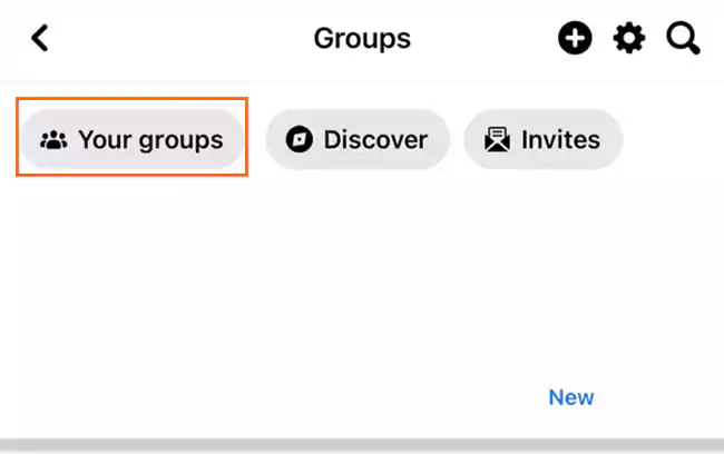 Select ‘Your Groups’ option