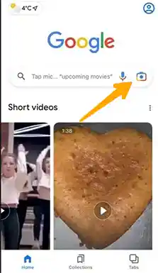 Tap on the Google Lens icon.
