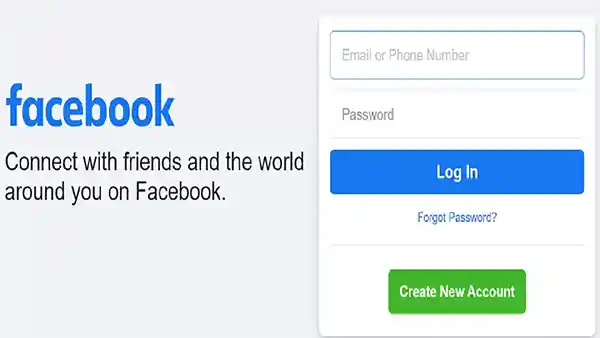 login to your Facebook account 